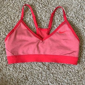 Nike coral sports bra